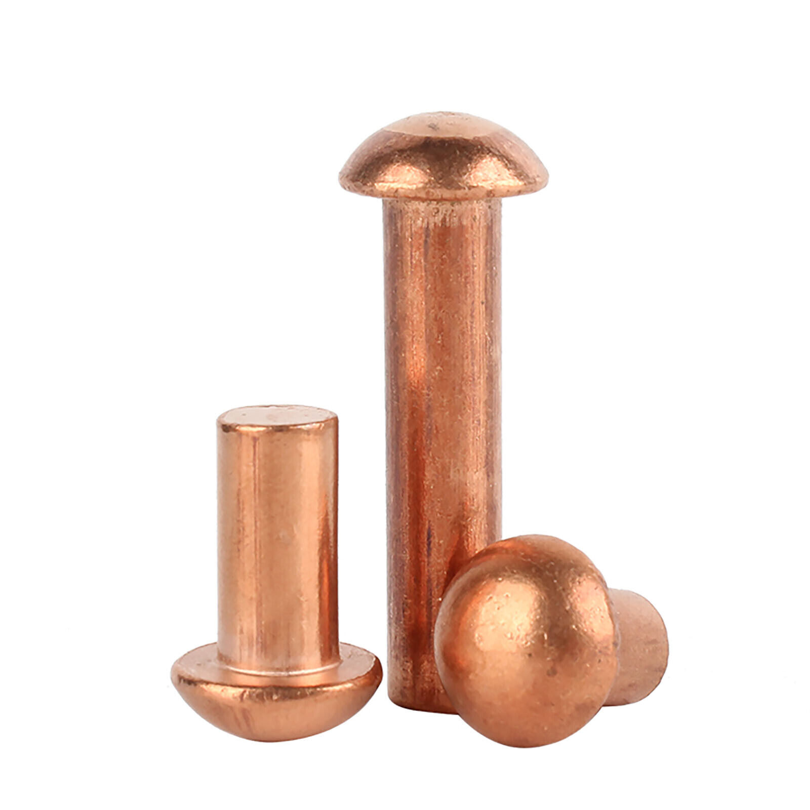 Length 3~50mm Solid Pure Coppe Round Head Rivets Din 660 M2 M2.5 M3 M4 M5 M6 M8