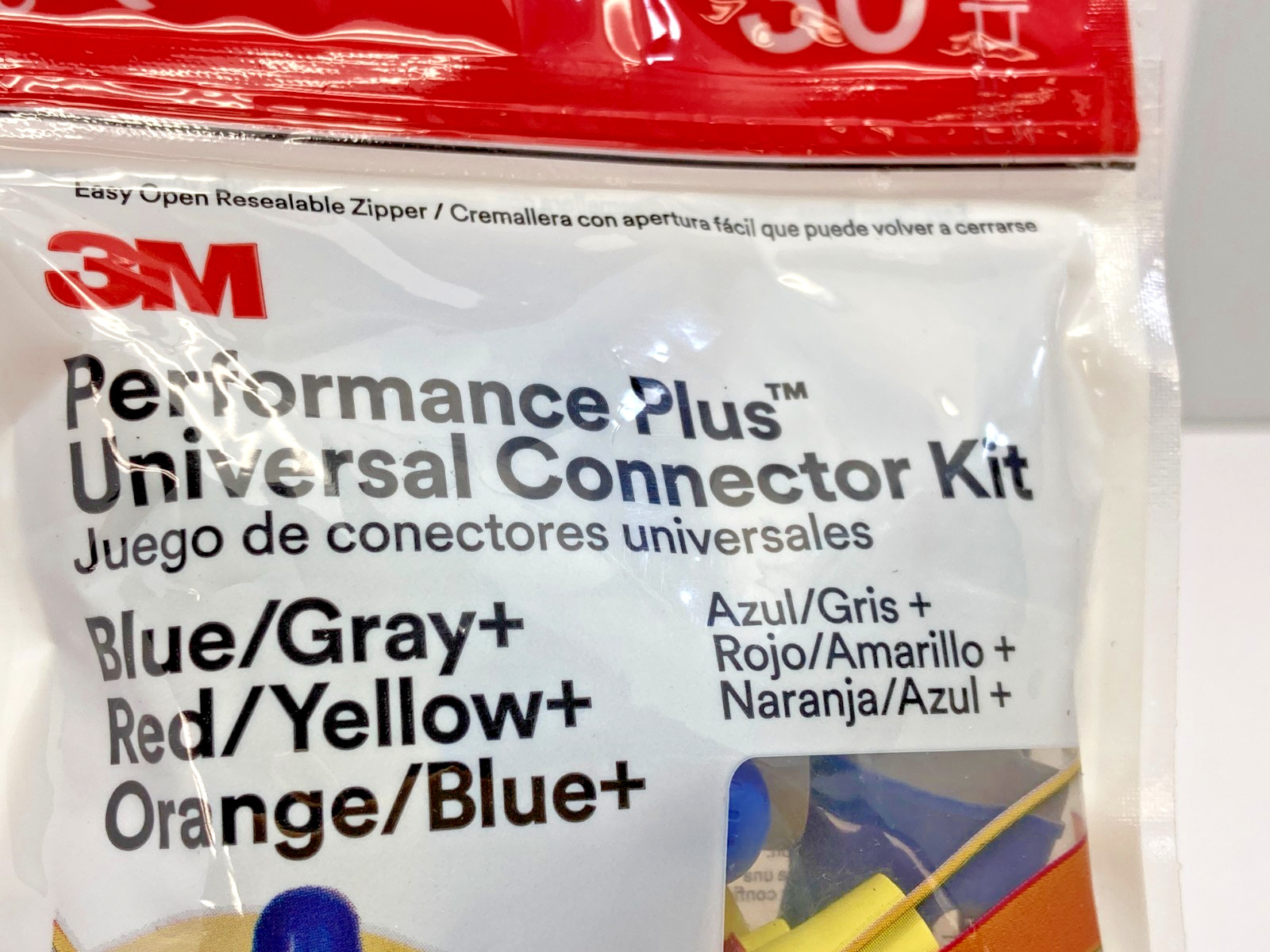 3M Performance Plus Universal Wire Connectors Blue/Gray, Red/Yellow, 30-Pk (2x)