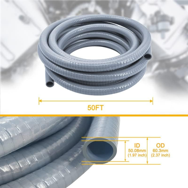 2″ x 50′ Liquid-Tight PVC Flexible Electrical Conduit – Non-Metallic