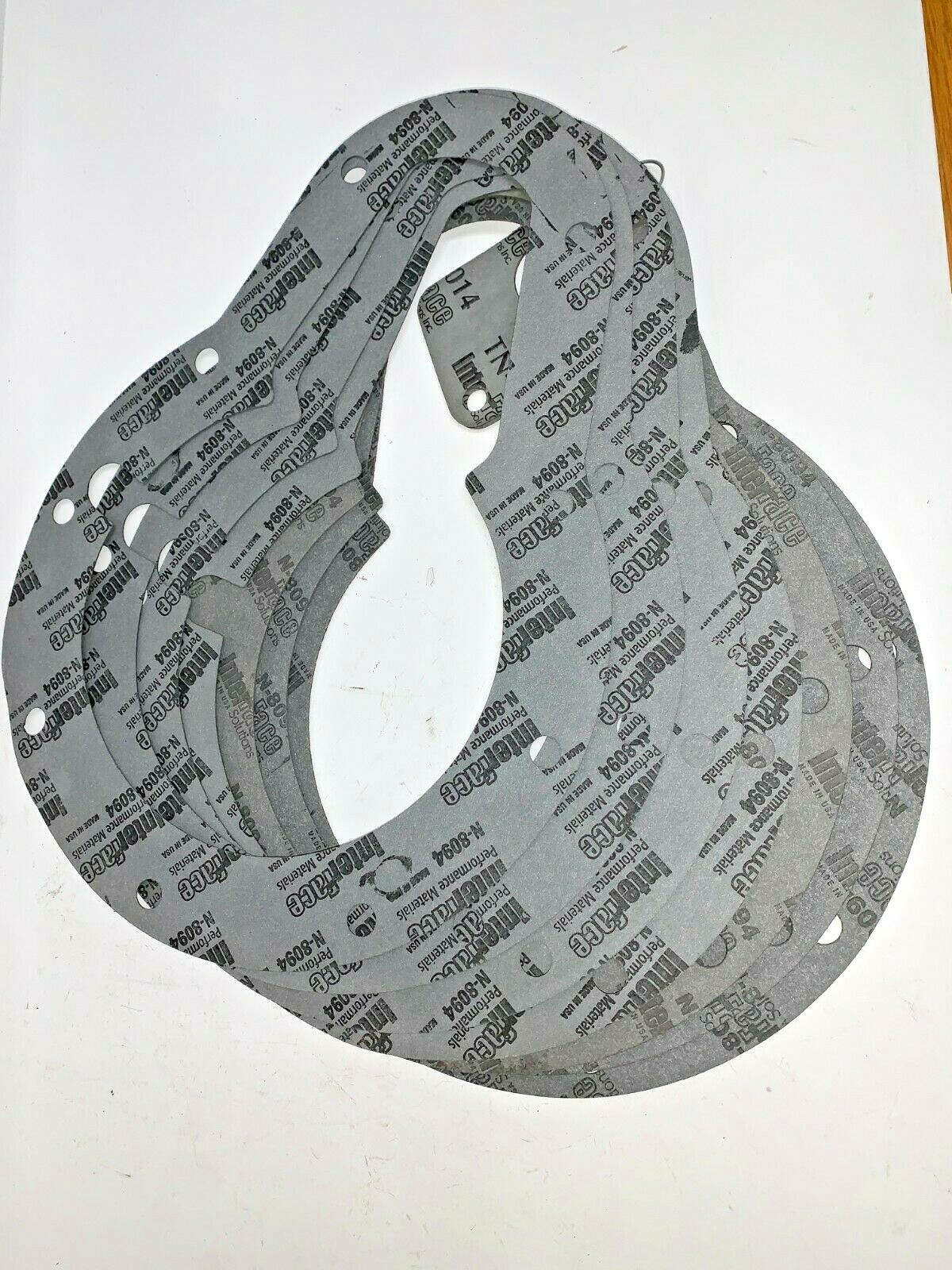 INTERFACE GASKETS, N-8094, 12″ X 9″ OD, 9-3/4″ X 6-1/4″ ID, 3/8″ BHD, LOT OF 7**