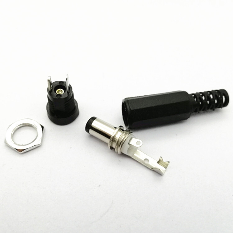 Male Barrel Jack Plug Female Socket Panel Mount DC 12V Power Connectors 20x
