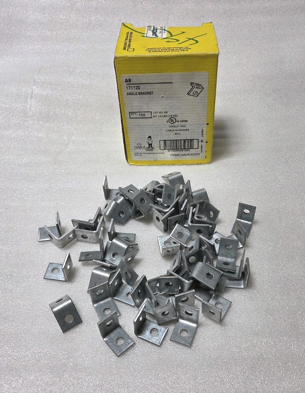 66 Pcs.- nVent CADDY AB 171120 Angle Bracket, Steel, 1/4″ Mounting Holes
