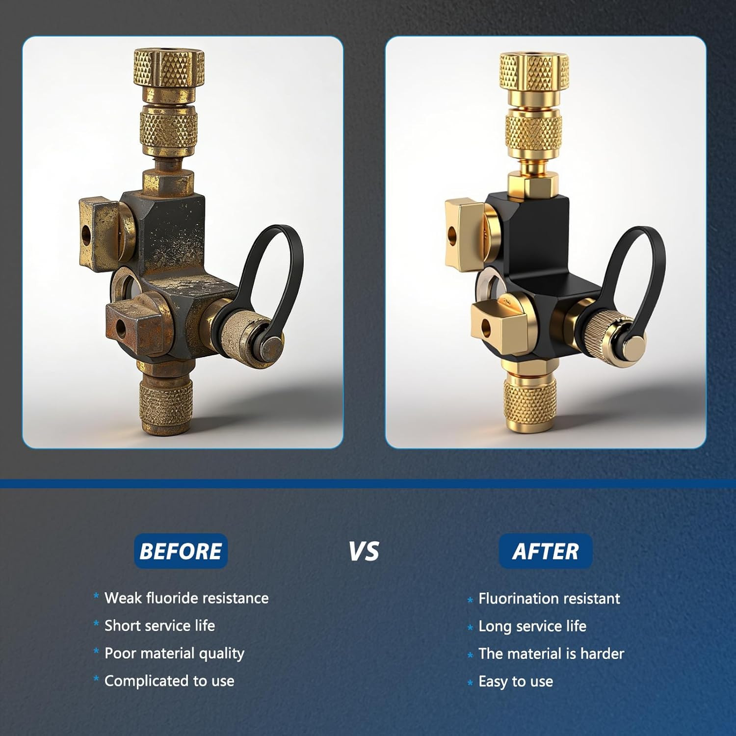 VC2G 1/4″ Valve Core Removal Tool Dual Valve with Sight Glass – Vacuum-Rated 20
