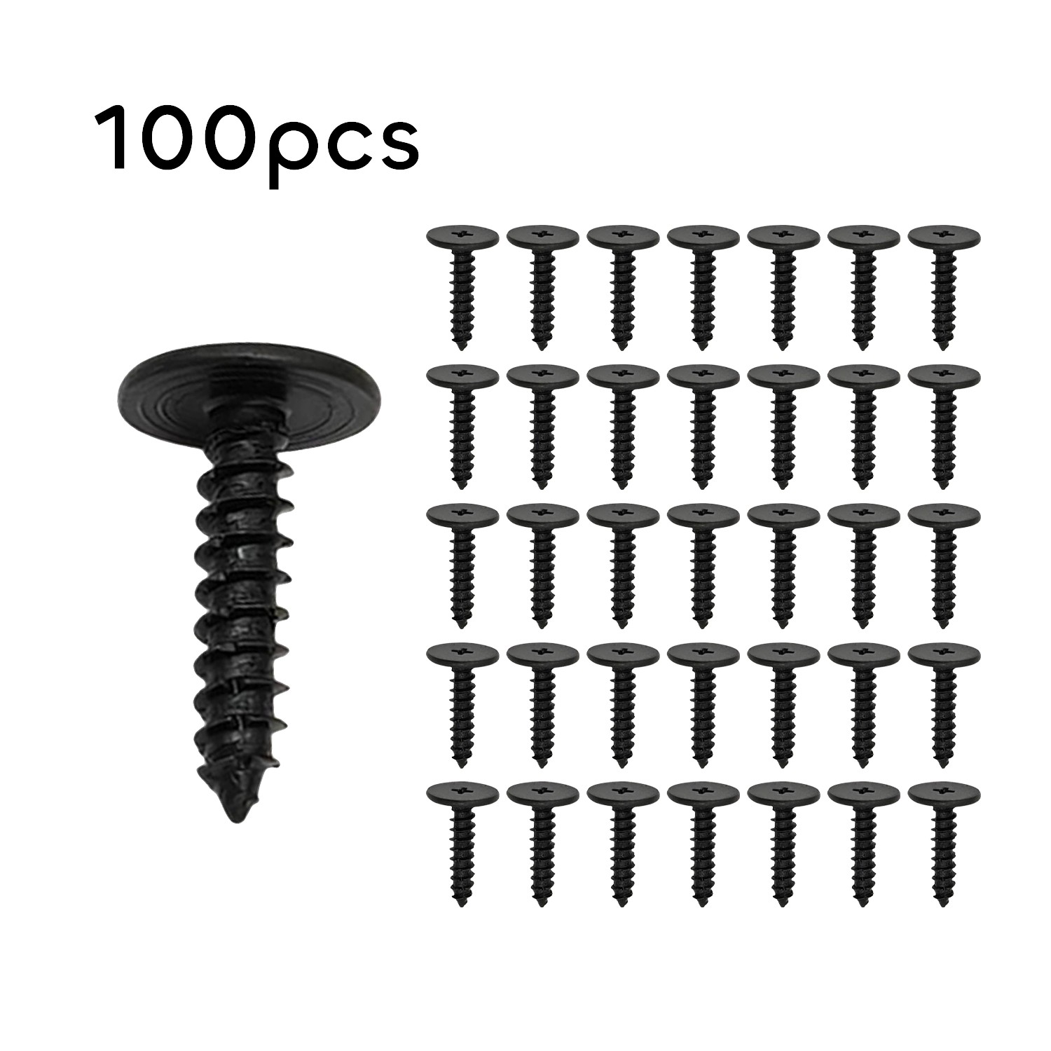 New 100Pcs Flat Head Tapping Screw for Honda Clarity Electric 2017 2018 2019