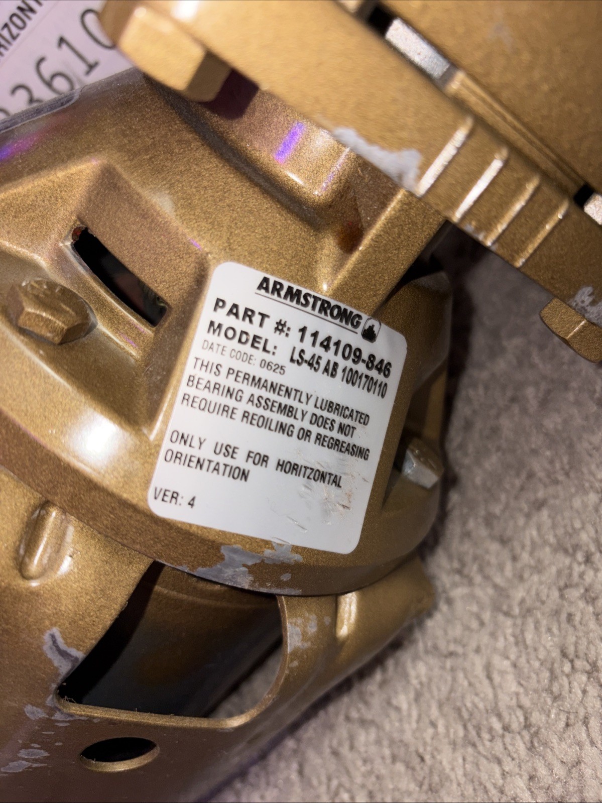 ARMSTRONG 114109-864 LS 45 AB 115V 1725 RPM – 1/4 HP NEW