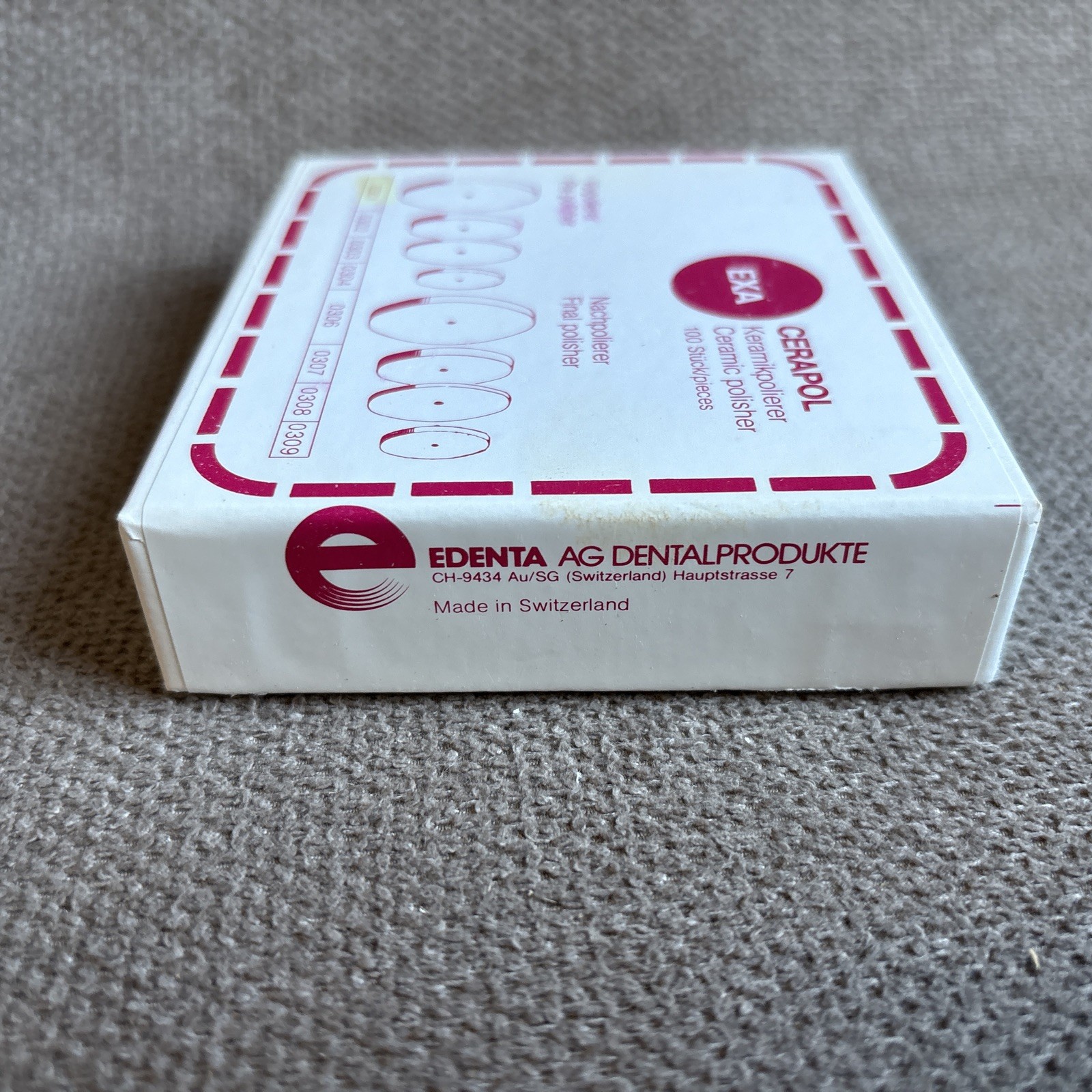 EDENTA Exa Cerapol Dental CERAMIC POLISHERS 85+ Box ~ 0301~Made in Switzerland~