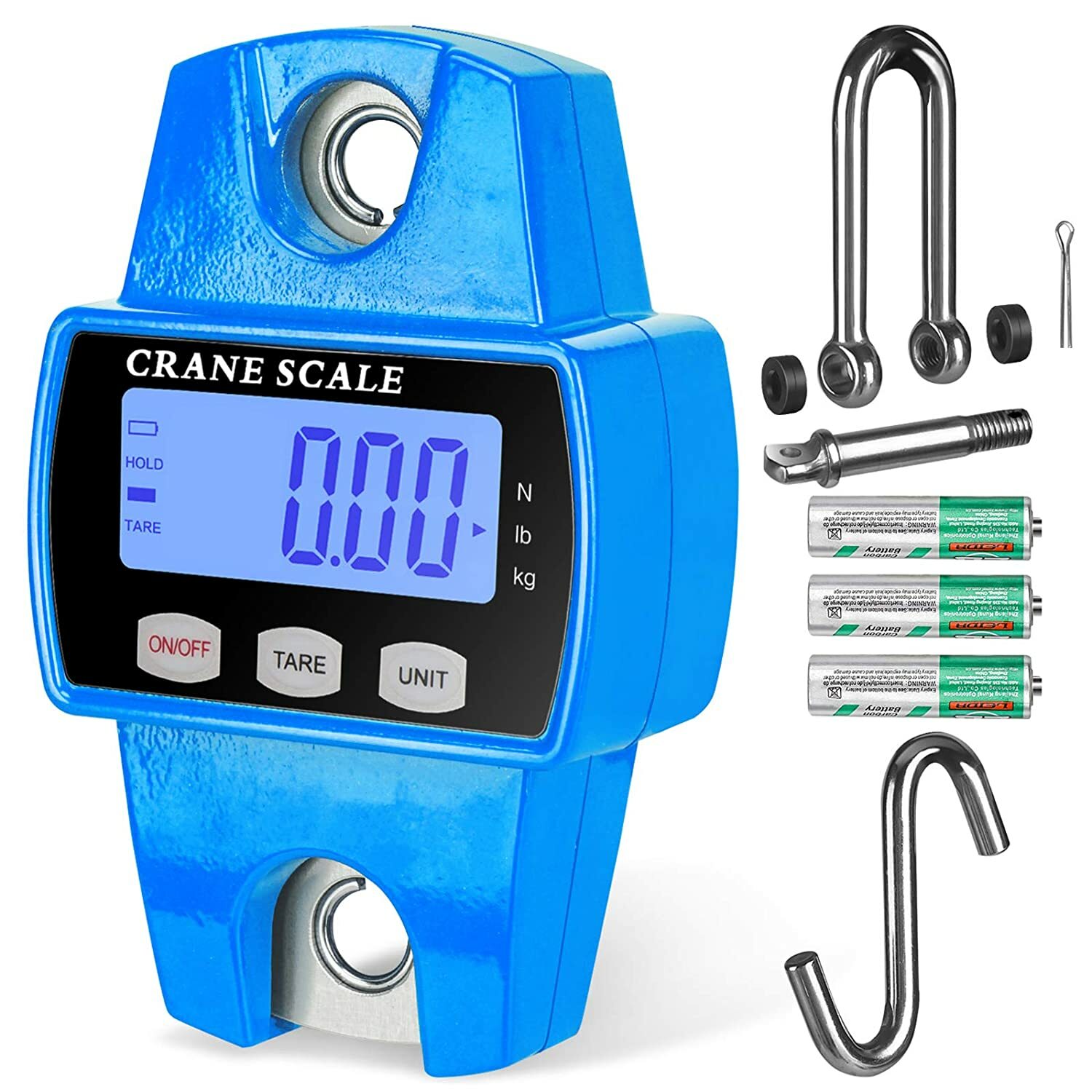 Digital Crane Scale 300 kg/660 lb Industrial Heavy Duty Auto Off Hook Hanging