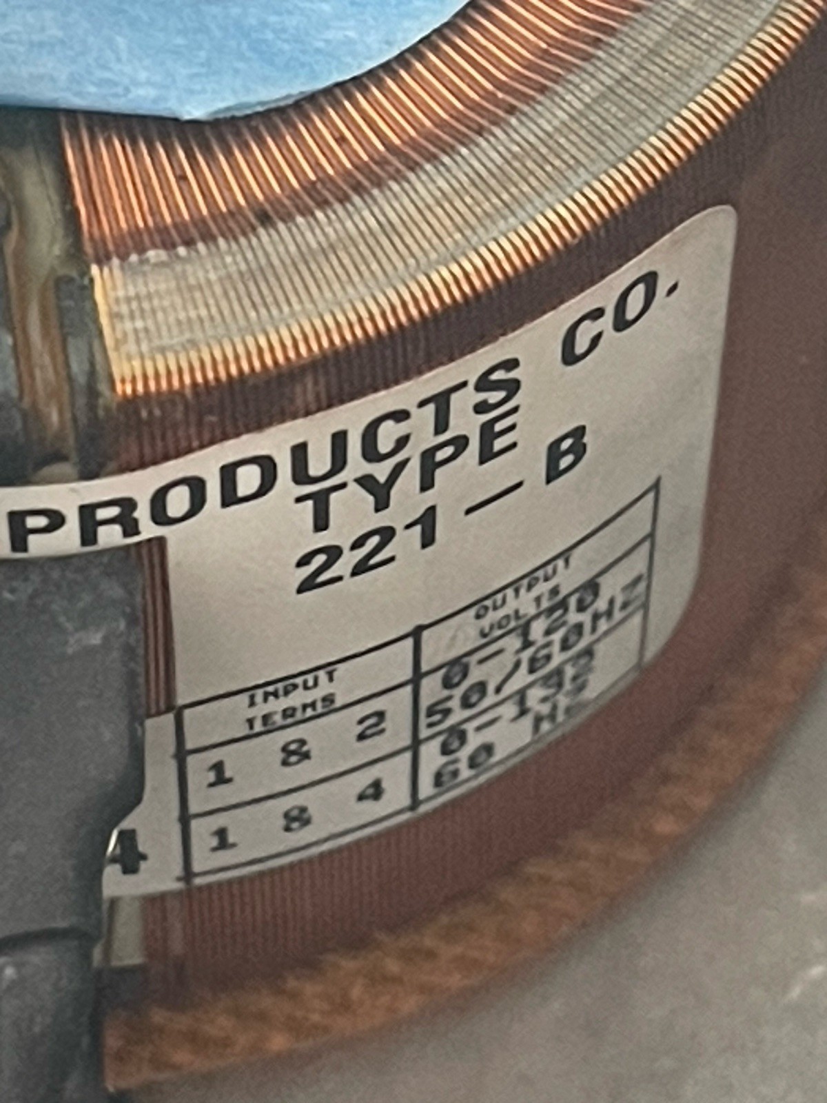 Staco Energy Products 221-B Variable Transformer – Enclosure Mounted – Works