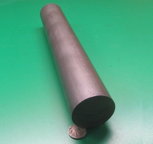 12L14 Steel Unpolished Rod Round Bar, 2.00″ Dia x 1 Foot Length