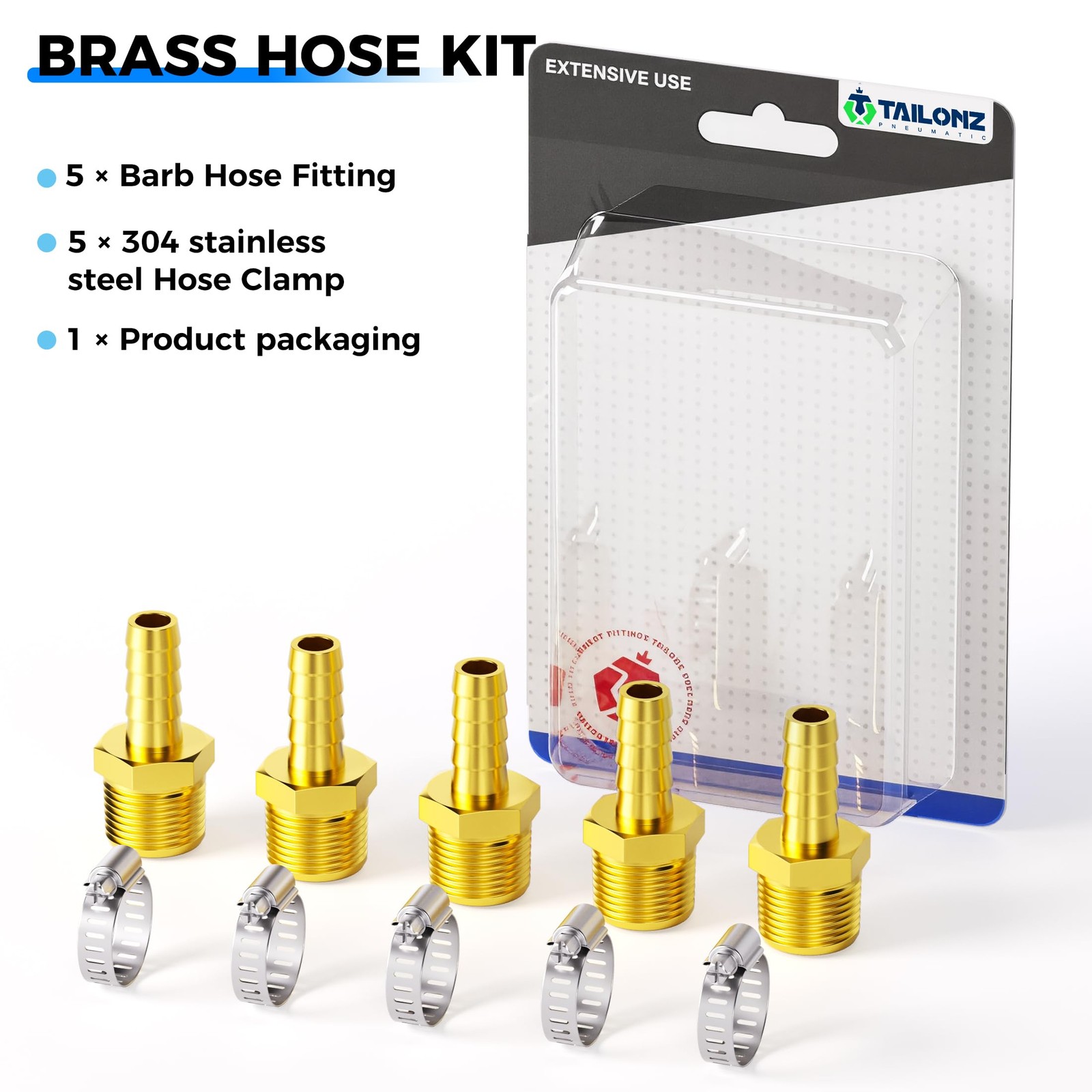 Brass Hose Barb Fitting 3/8 Inch Barb to 1/2 Inch Male NPT …