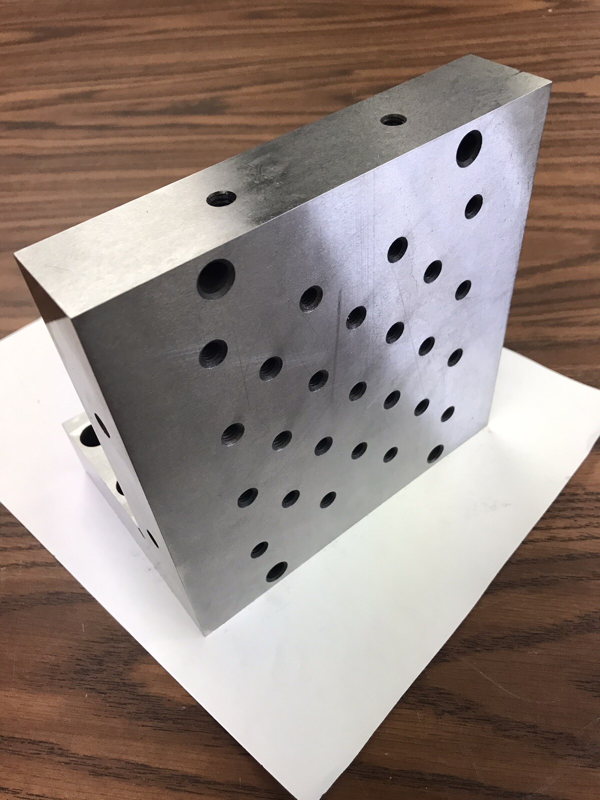 ANGLE PLATE 6x6x4x1-1/4″ Precision Ground w. tapped holes 0.0002″ #PGAP-664-New