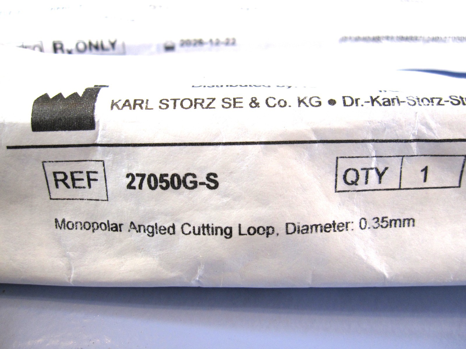 LOT OF 2x Karl Storz 27050G-S Angled Loop, 0.35mm Dia. New and Sealed 2026/2027