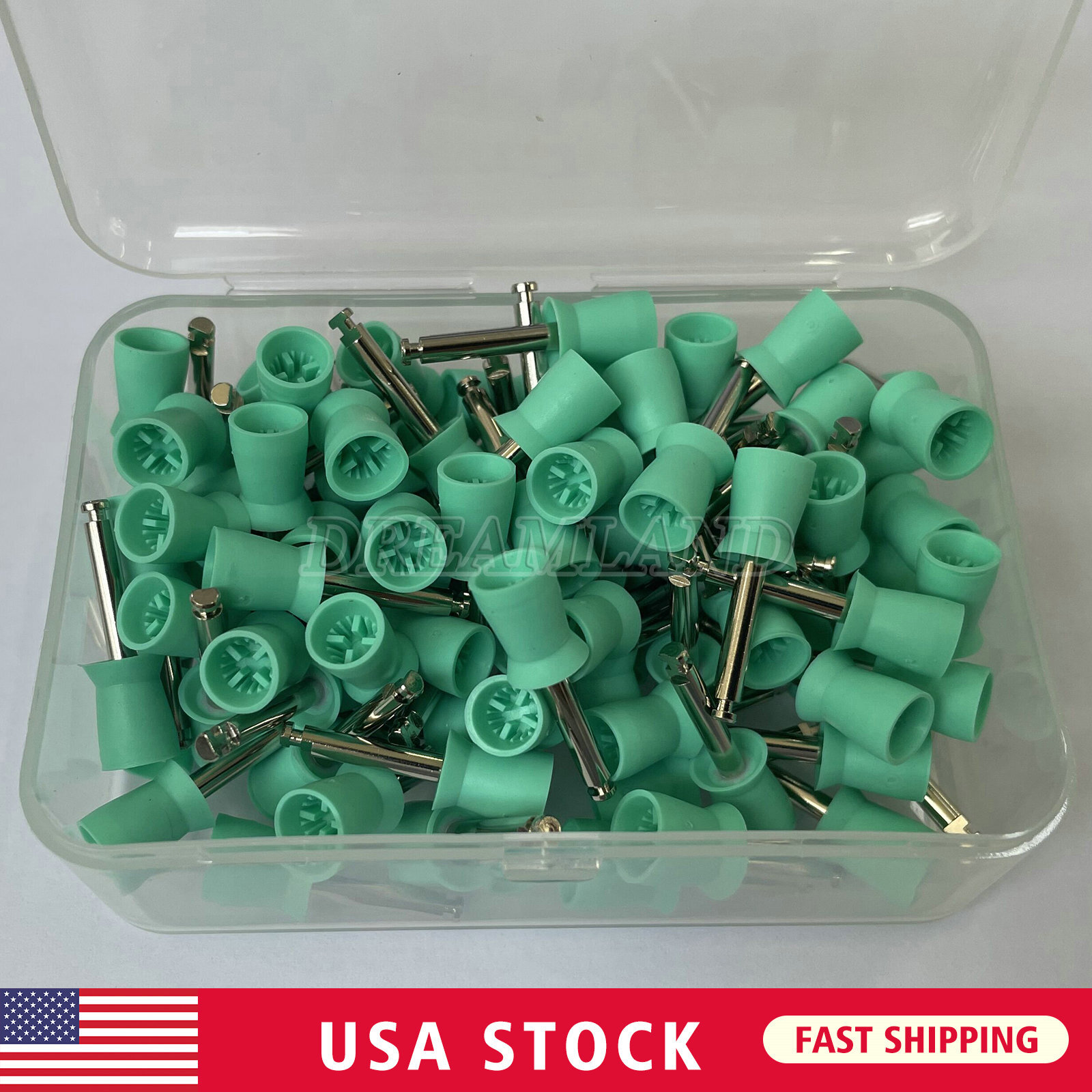 100 PCS Dental Prophy Polishing Cup Latch Type for Contra Angle Handpiece USA
