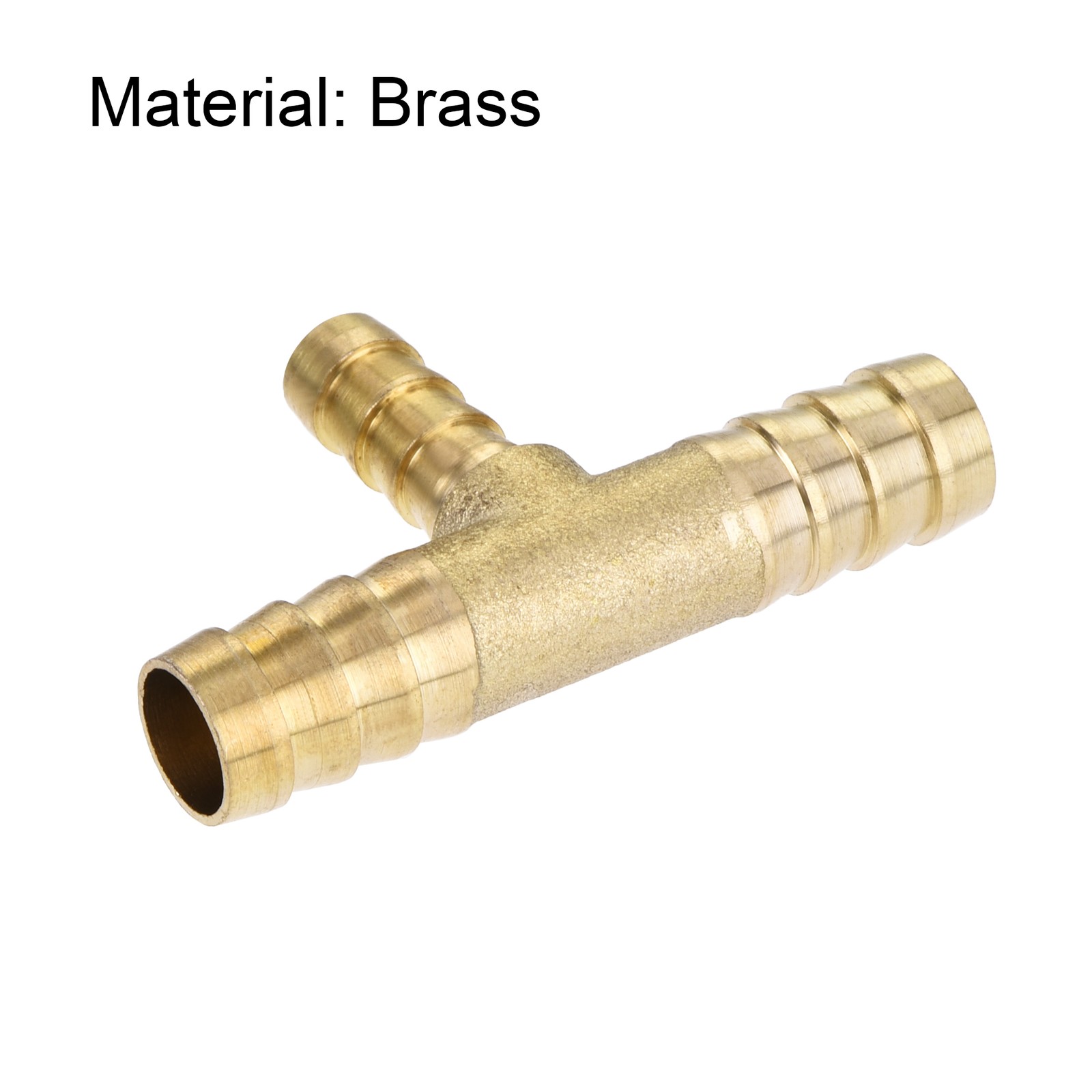 2 x Reducing Barb Hose Fitting Tee T Shape Pipe Connector Brass 3/8″x3/8″x1/4″