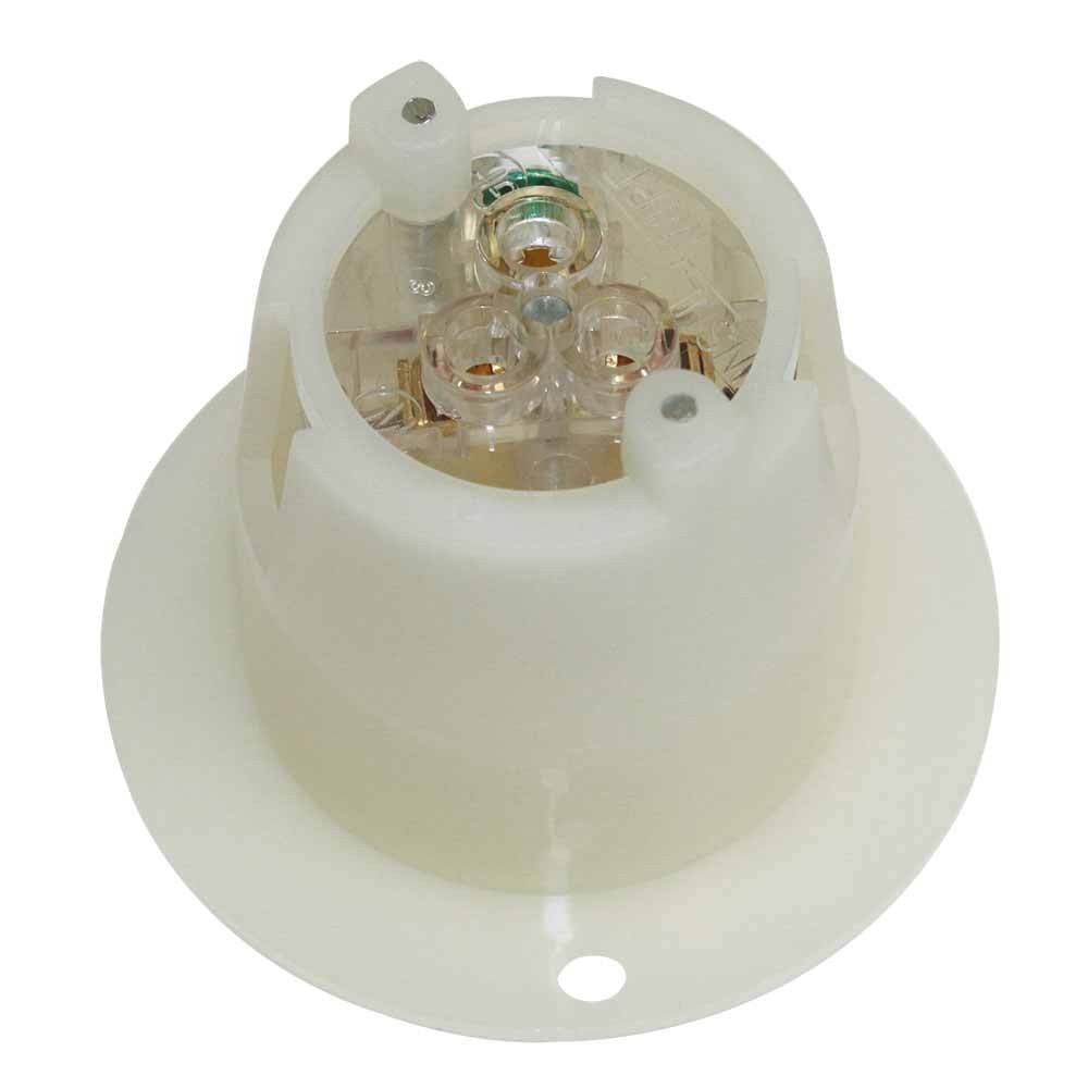 NEMA 5-15R 2 Pole 3 Wire 15A 125V Female Standard Receptacle Flange Outlet Flush