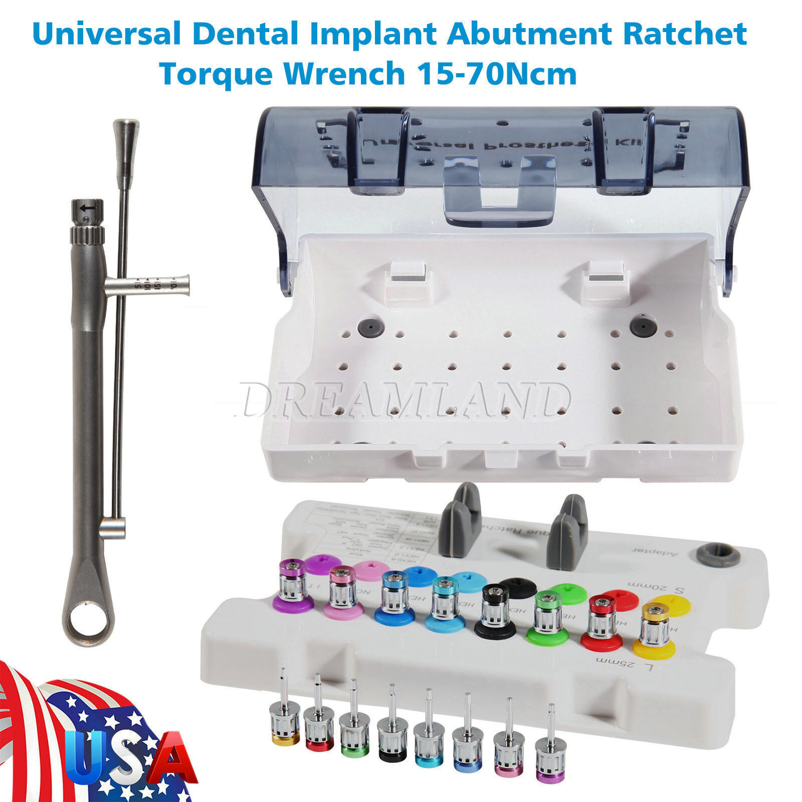 Universal Implant Prosthetic Driver Kit Torque Wrench Manual Screwdriver