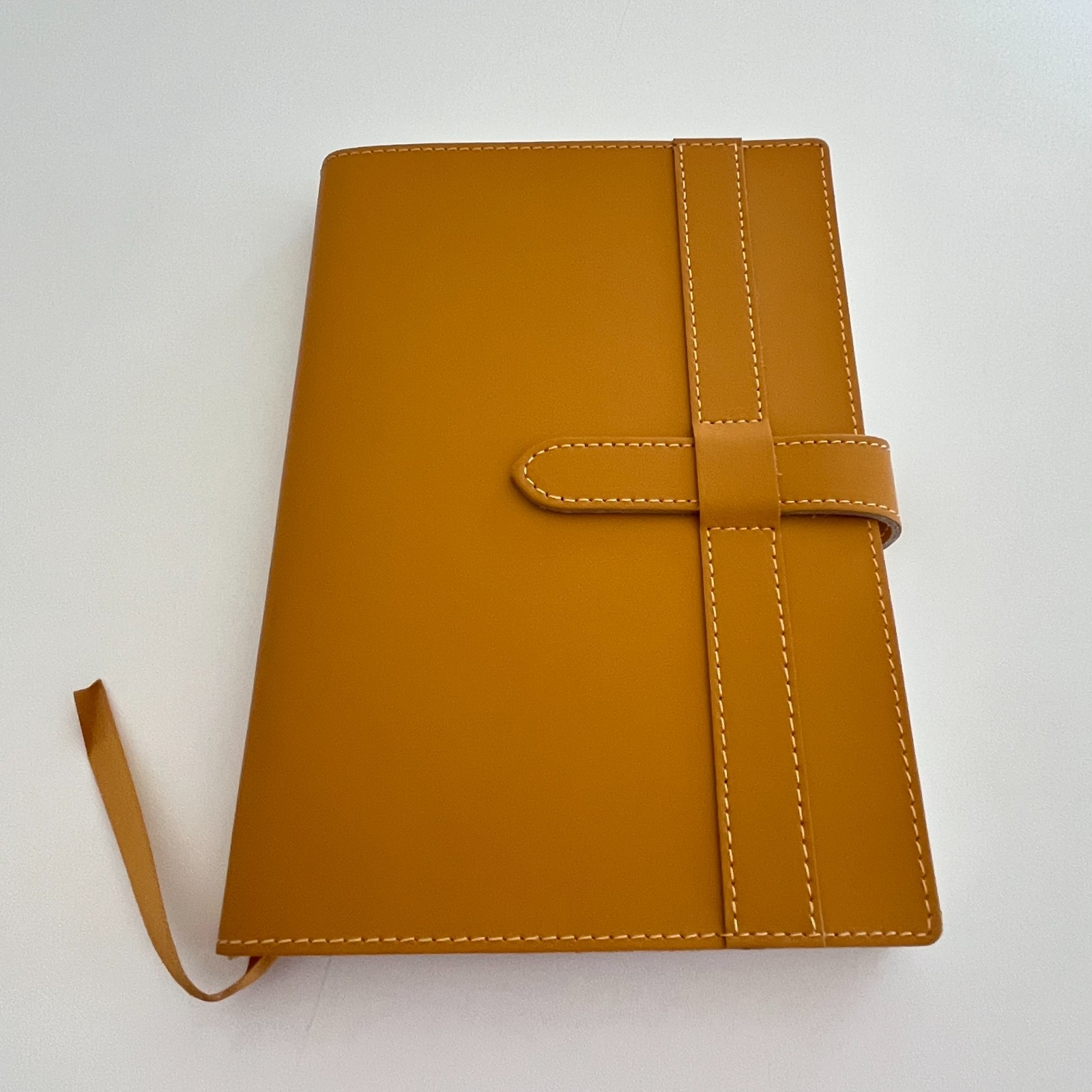 Never Used Barnes & Noble Dark Mustard Yellow Leather Journal Hand Made in Italy