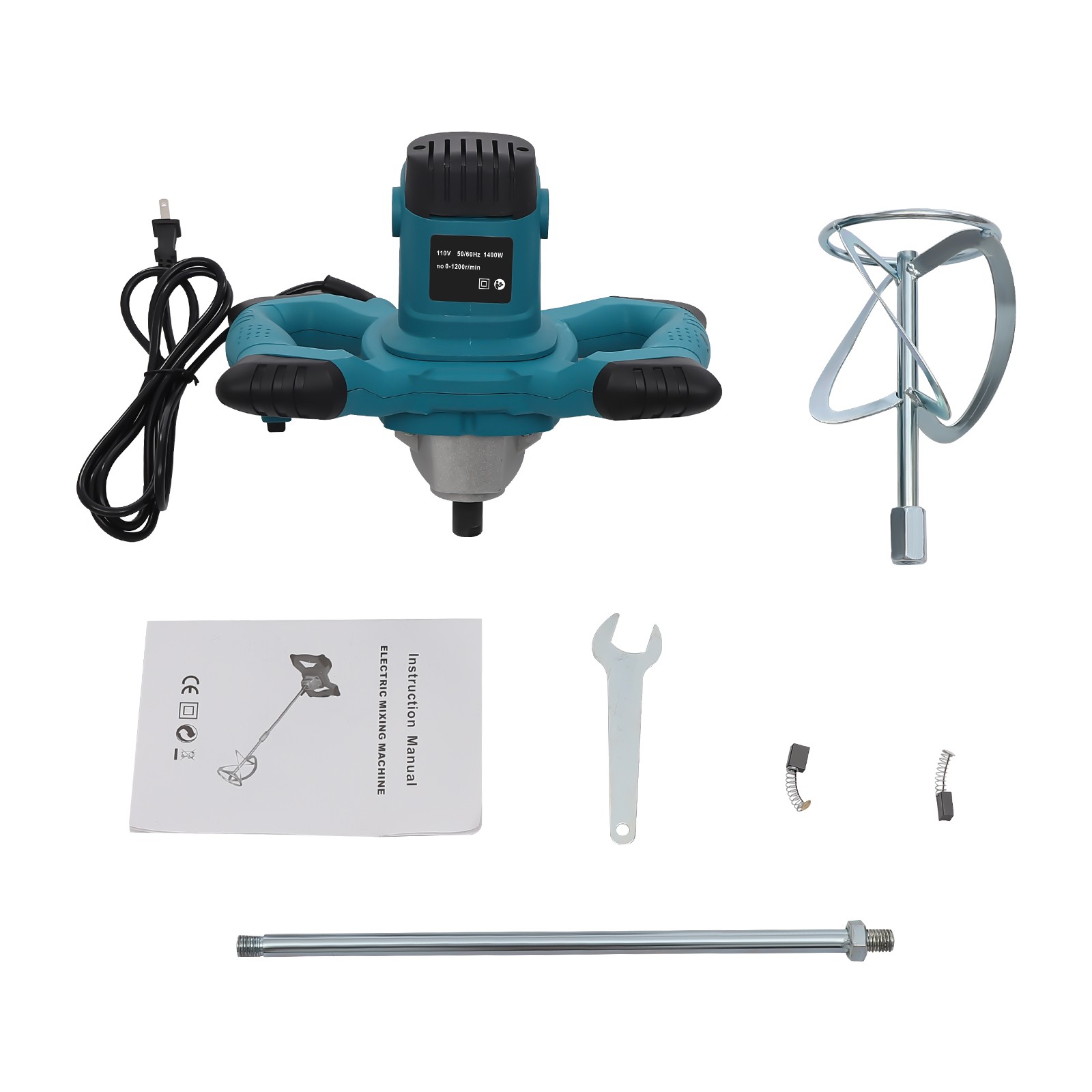 Cement?Mixer,?Electric?Concrete?Mixer,?Handheld?Concrete?Mixer 1400W 900r/min