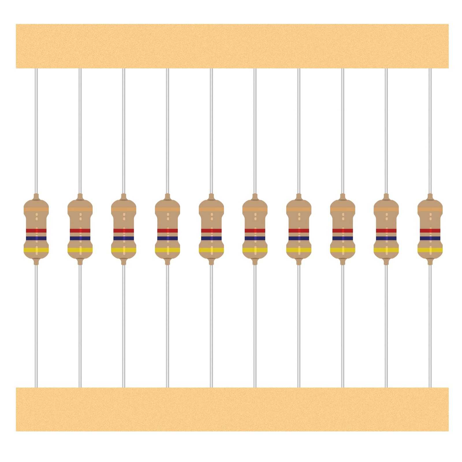 ALLECIN 50 Values 1/4W 0 Ohm to 10M ±5% Carbon Film Resistor Assorted…