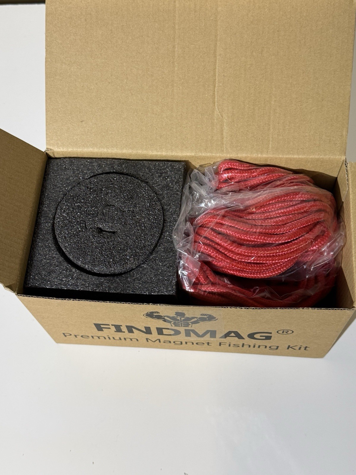 NEW FINDMAG Double Sided Magnet Fishing Kit with Rope, 2.95 inches
