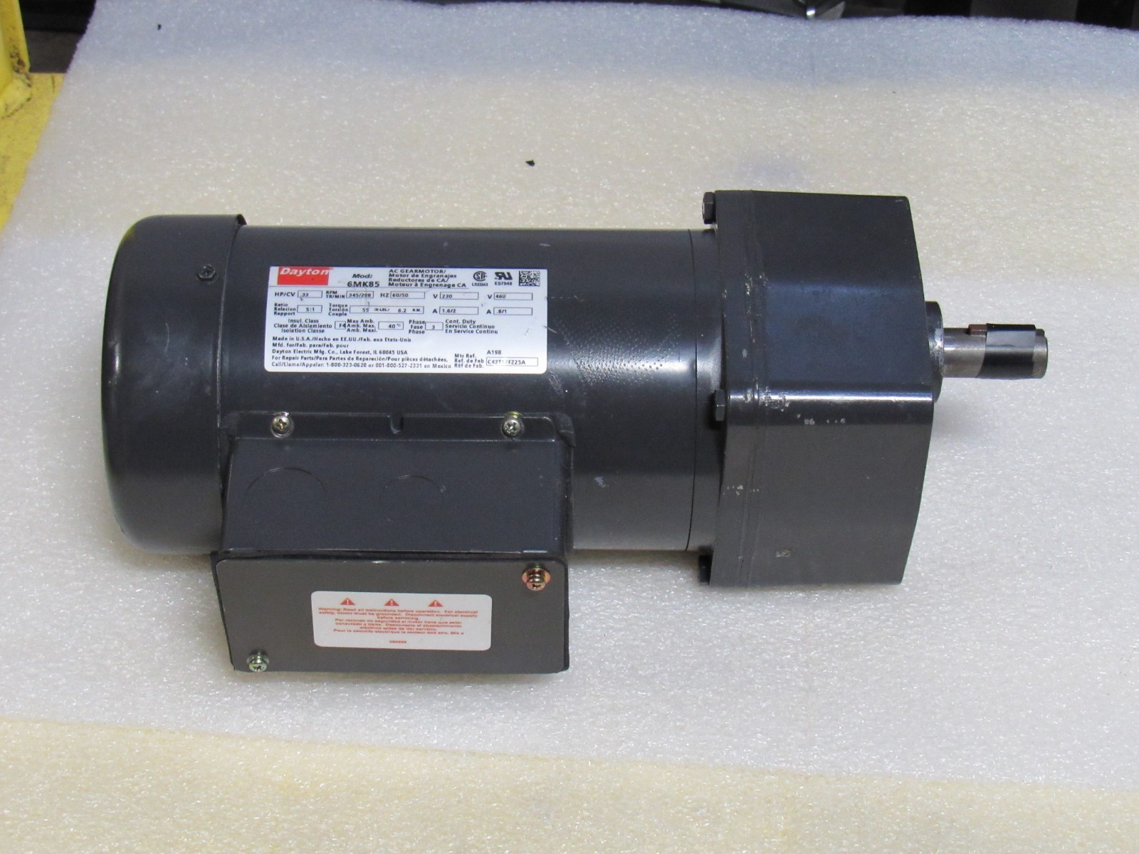 #4 Dayton 4M262J Condenser Fan Motor 1/3 Hp 208-230V 1Ph 825Rpm 48YZ Frame