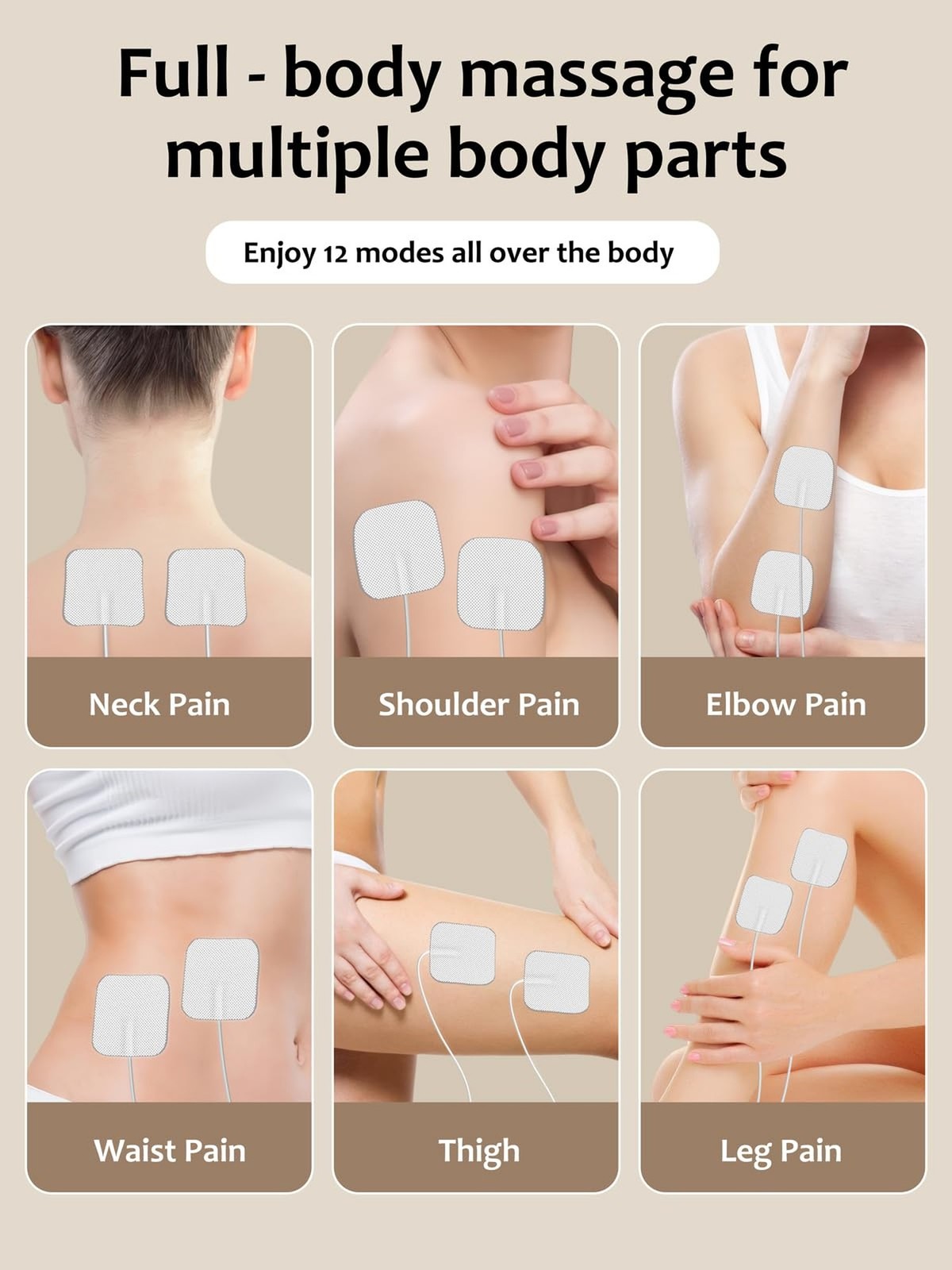 24 Modes TENS EMS Unit for Pain Relief, Muscle Stimulator Machine with 8 Reus…