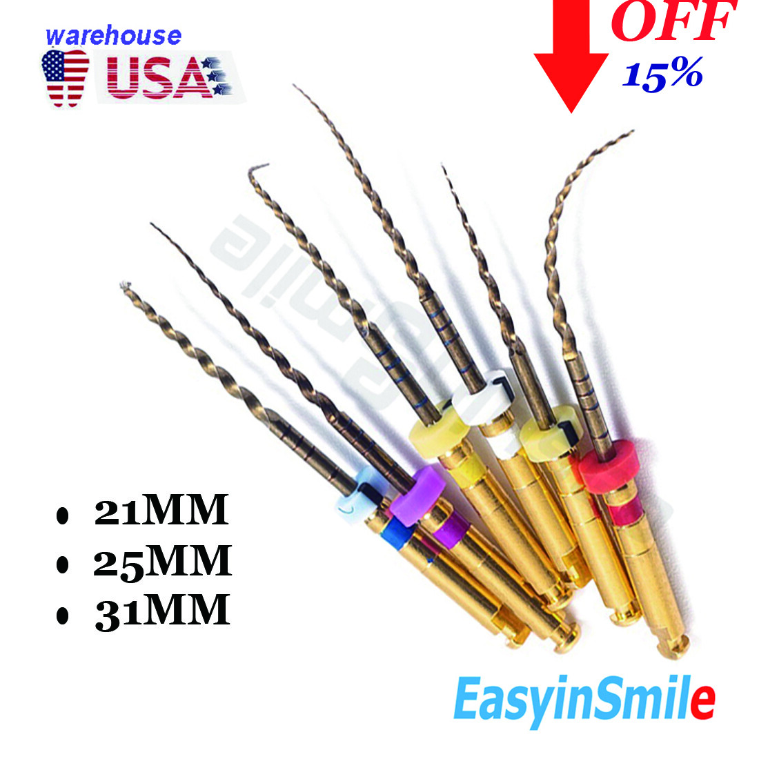 Dental Endo Rotary Files X-Pro Gold Taper Large NITI Endodontic Files 22packs
