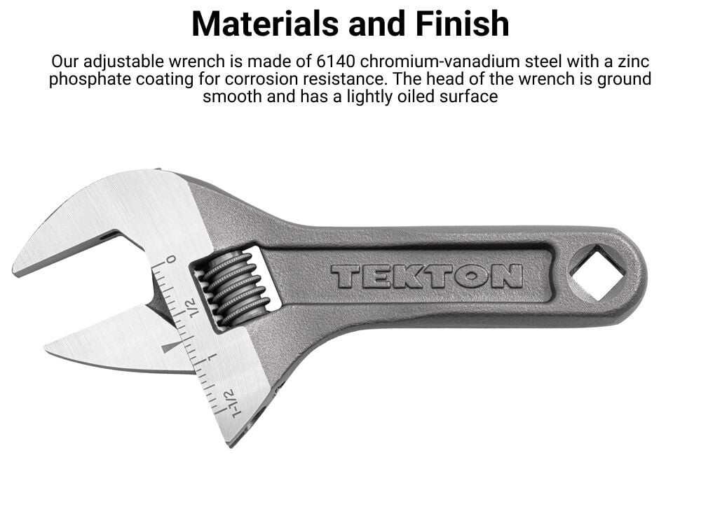 Tekton Adjustable Wrench Set, 1-1/2 Inch Jaw Capacity, 2 Pieces (6, 9 Inch)