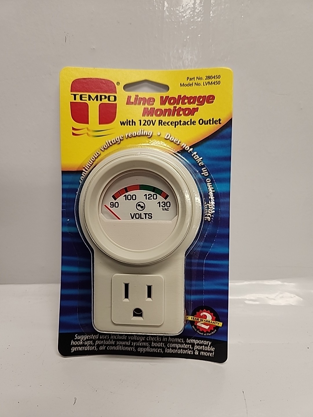 🔌 120V Plug-In Volt Meter | Portable Voltage Monitor for Land & Sea Use