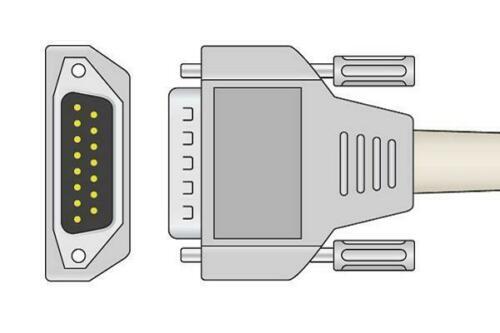 10-Lead ECG EKG Cable Fit For Nihon Kohden 1350,1350A,ECG-1250A Banana 15Pin AHA