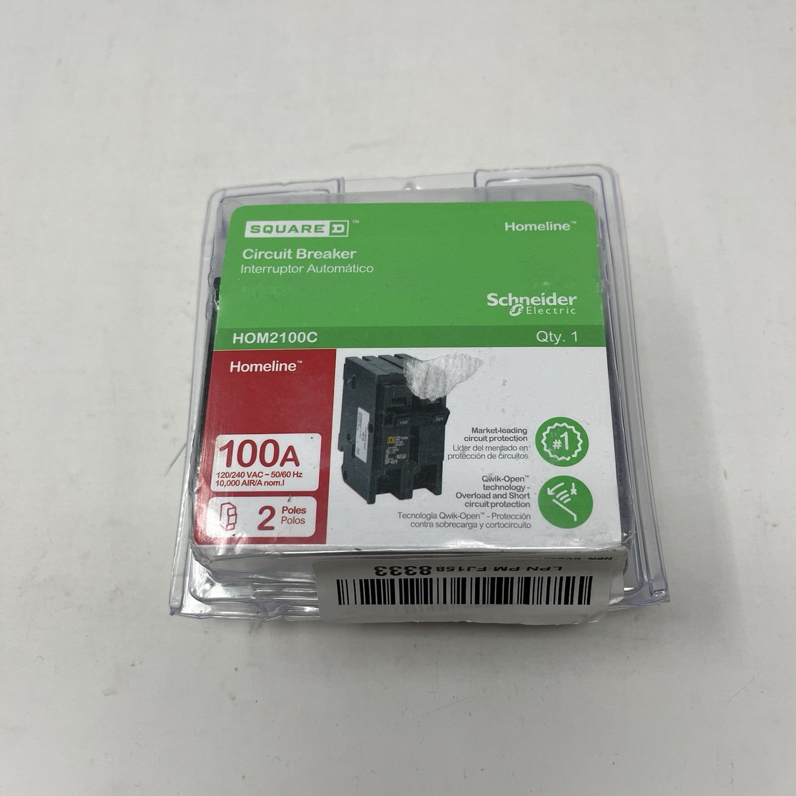 New Square D HOM2100C 100 A Miniature Circuit Breaker 2 Pole 120/240v