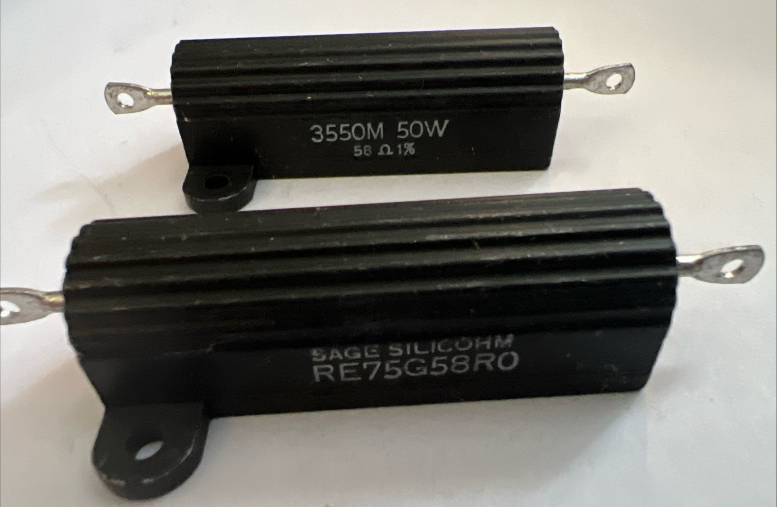 SAGE 58 Ohm 50 Watt Resistors 1% Tolerance Sage RE75G58R0 New Quantity Of 2