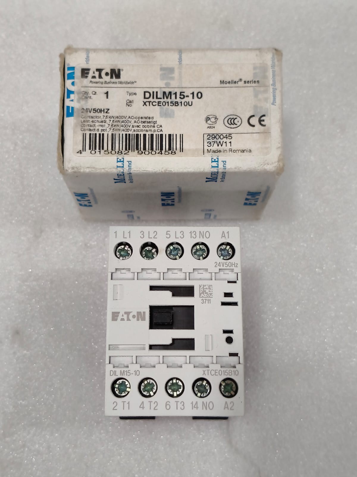 EATON DILM15-10 XTCE015B10U POWER CONTACTOR 20A VOLTAGE 24VAC FAST SHIPPING