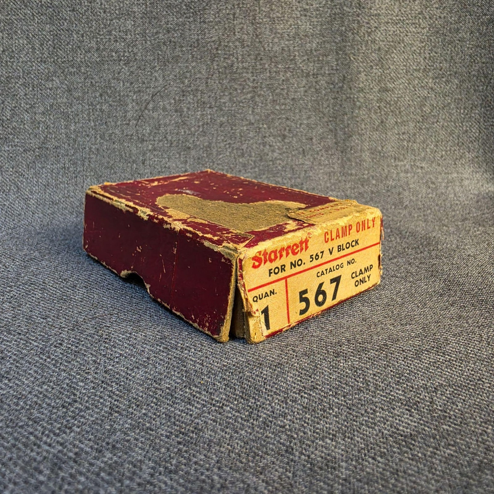 Starrett 567 Fixture Clamp Only For No 567 V Block USA Machinist Tool With Box