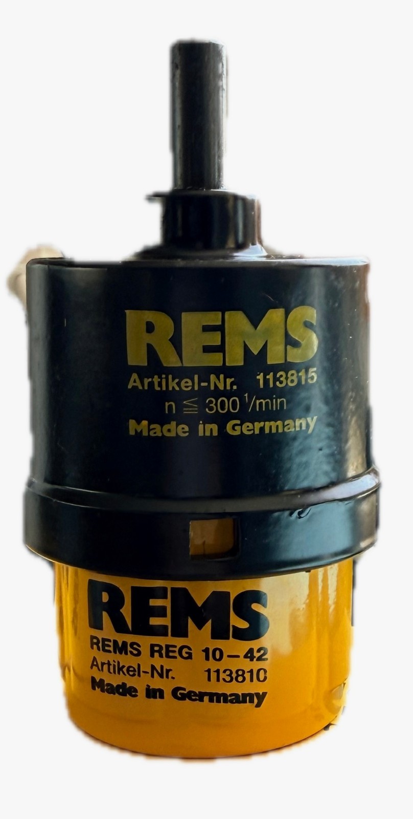 Two Industrial Pipe Deburring / Reaming tools with drill adapters 10-42mm REMS