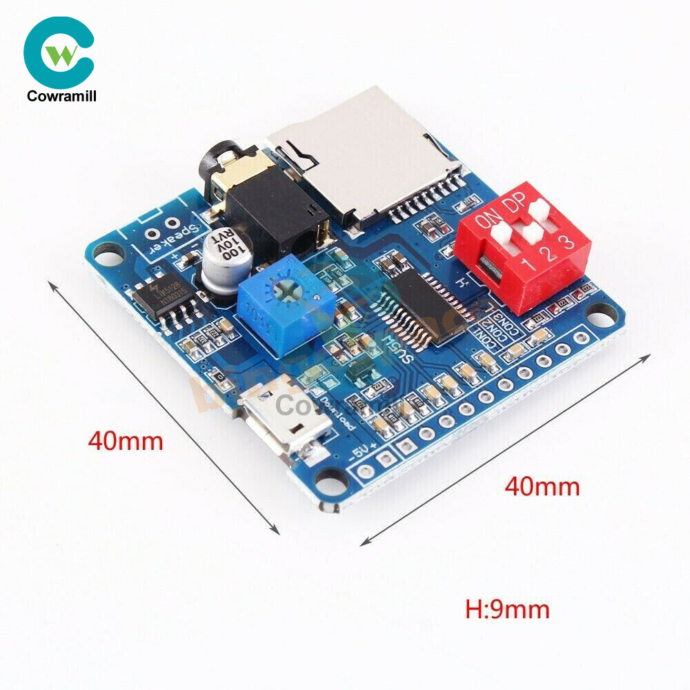 1/2/5/10X 5W Voice/MP3 Player Module IO Trigger/Serial Port Control Playback –