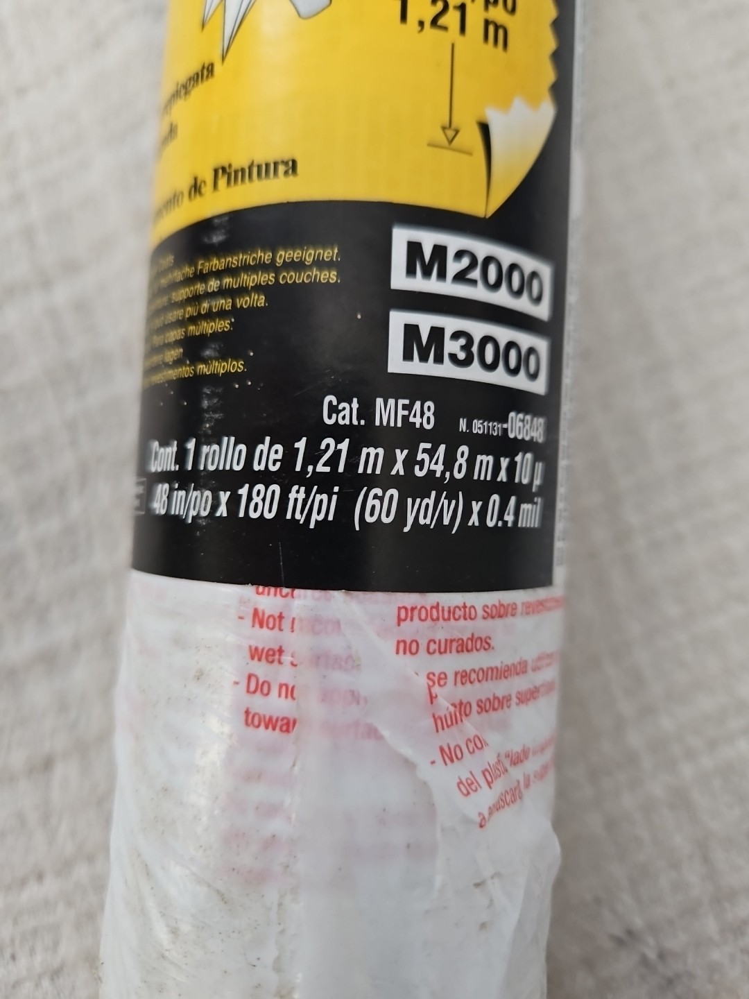 3M HAND MASKER MF48, PRE FOLDED MASKING FILM, 48 INCHES BY 180 FEET.