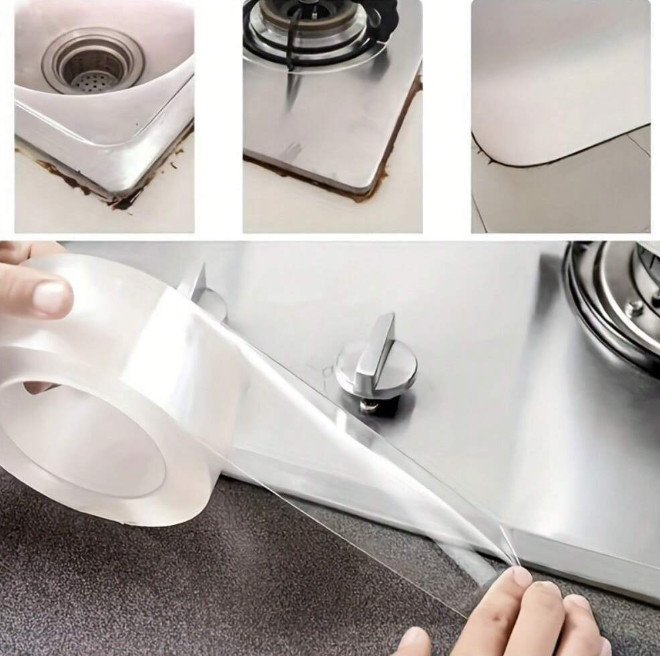 5m Self-Adhesive Waterproof Caulk Strip for Sink, Tub & Kitchen Countertop