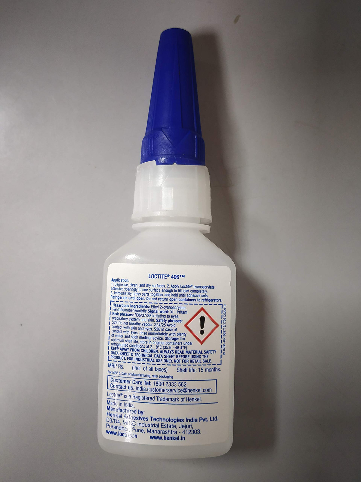 LOCTITE 406 Instant Adhesive Low Viscosity for Fast Plastic and Rubber Bonding