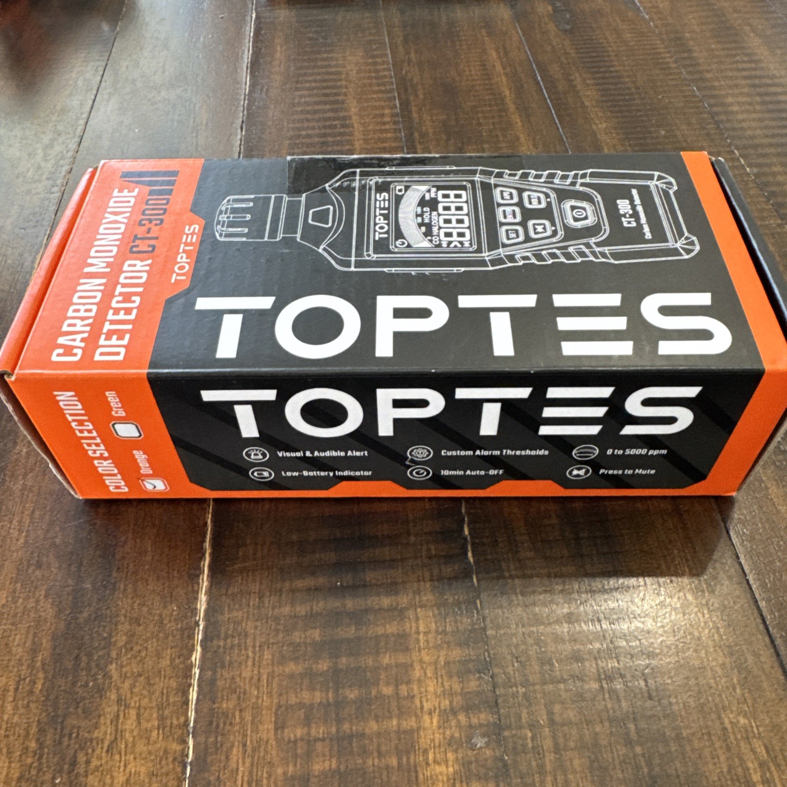 TOPTES CT-300 Carbon Monoxide Detector Handheld Gas Monitor H12D-L030255 Tested