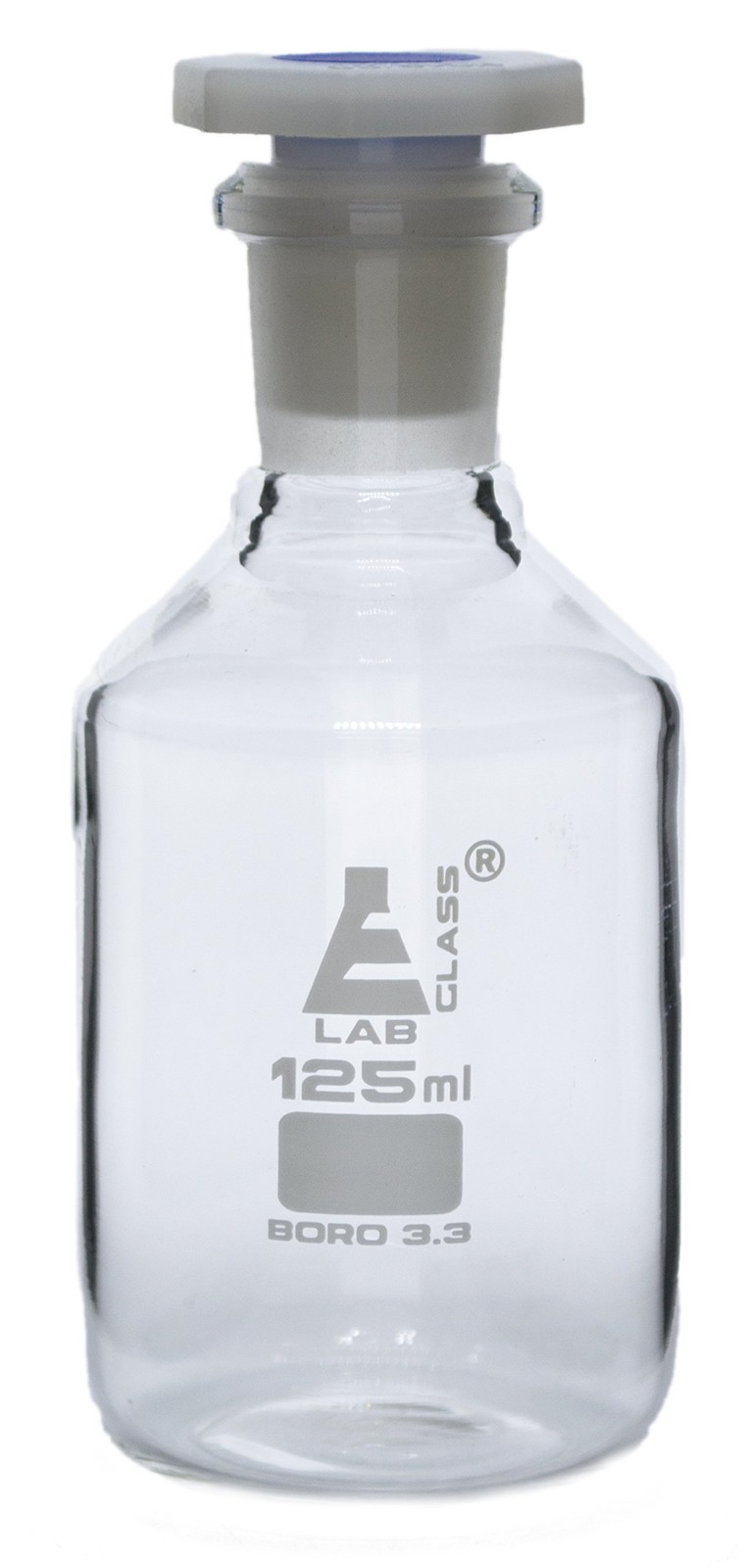 EISCO 125mL (4.2oz) Glass Reagent Bottle with Acid Proof 4.2 Ounces, Clear