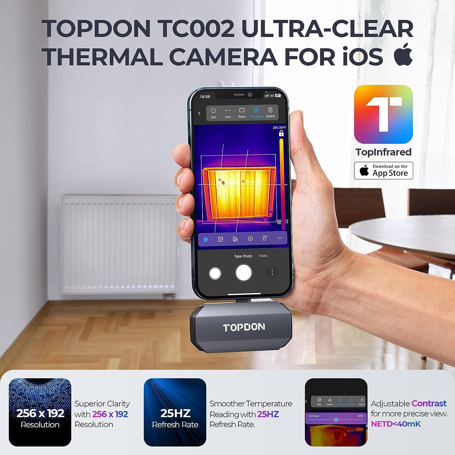 2026 TOPDON TC002 Infrared Thermal Imaging Camera IR Imager for IOS iPhone/iPad