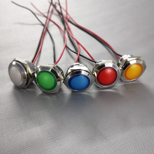 110V 230V AC 20mA Energy Saving Indicator Light Metal LED Waterproof Indicator