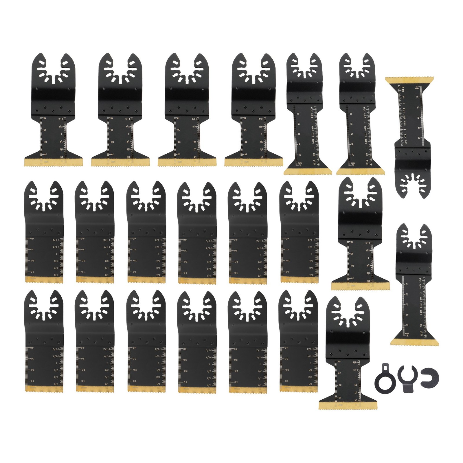 Titanium Oscillating Saw Blades Kit 22 PCS Multitool Cutting Blades for Metal