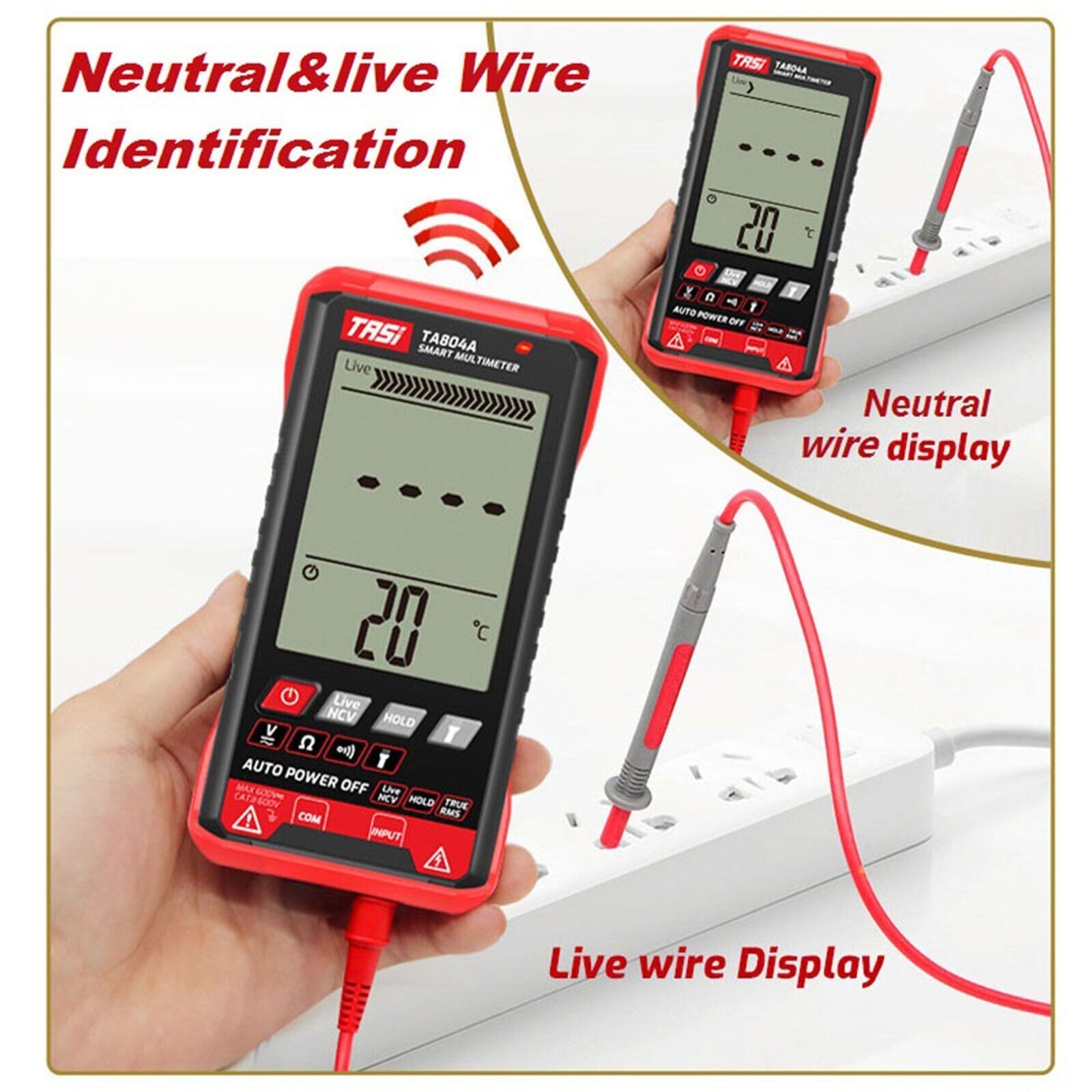 Digital Display Multimeter Voltmeter AC DC Volt Ohmmeter Tester Meter Auto Range