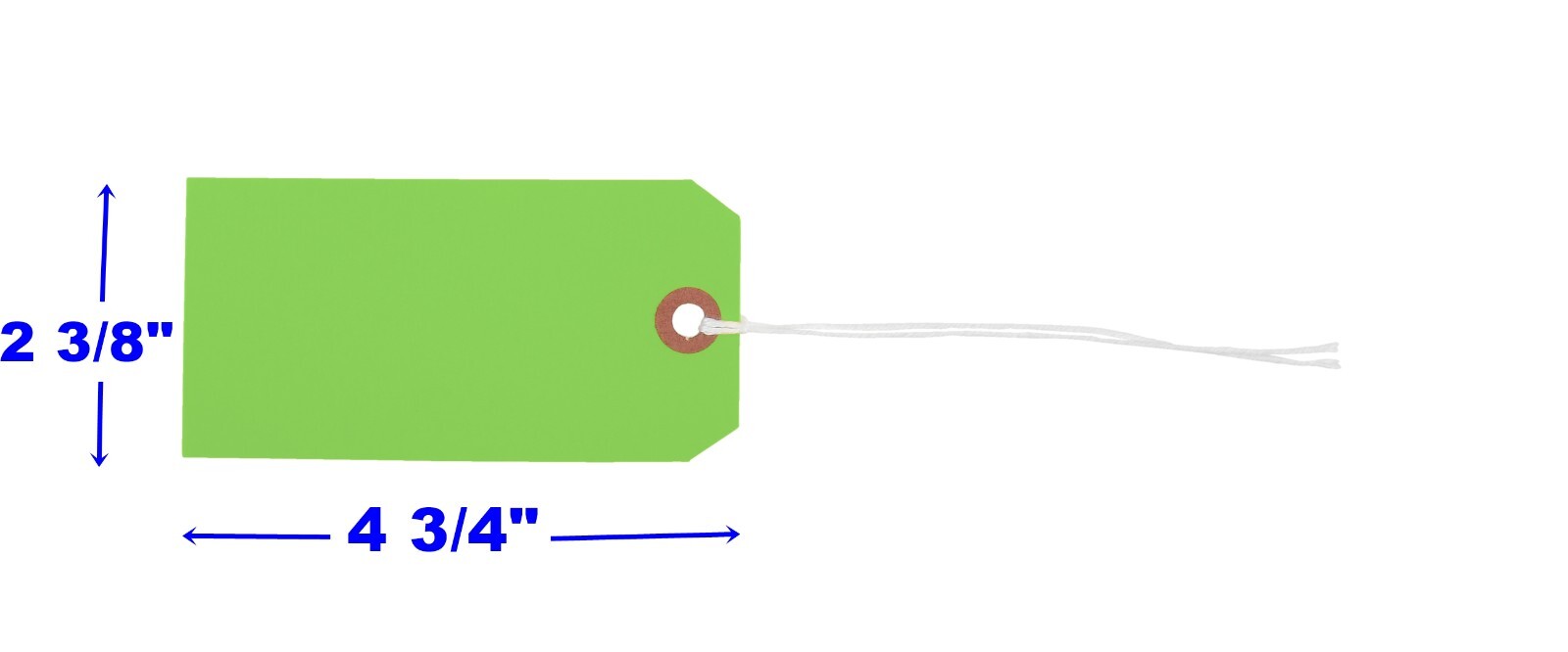 100 Green Tags 4 3/4″ x 2 3/8″ Size 5 Inventory Shipping Hang Tag with String