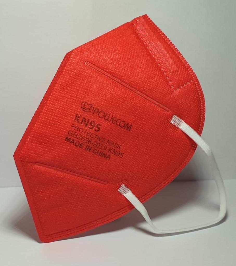 Powecom Red KN95 Improved Standard GB2626-2019 Protective Face Mask 10 Per Bag