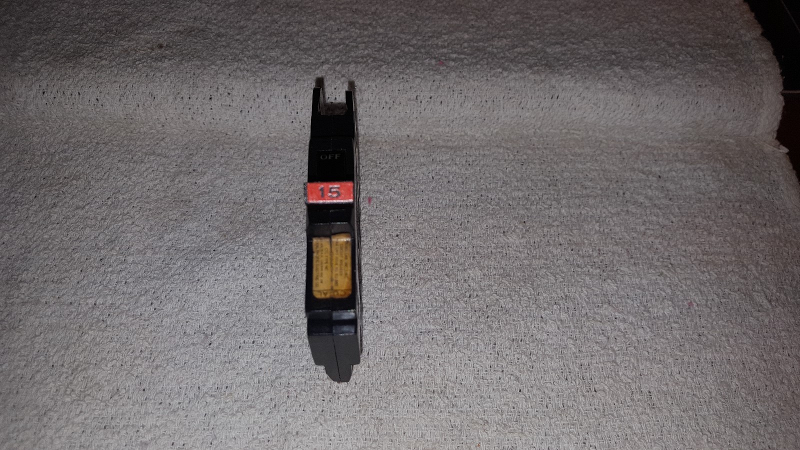 FPE NC115 15 Amp 1 Pole Stab-Lok Type NC Thin Federal Pacific Red Handle