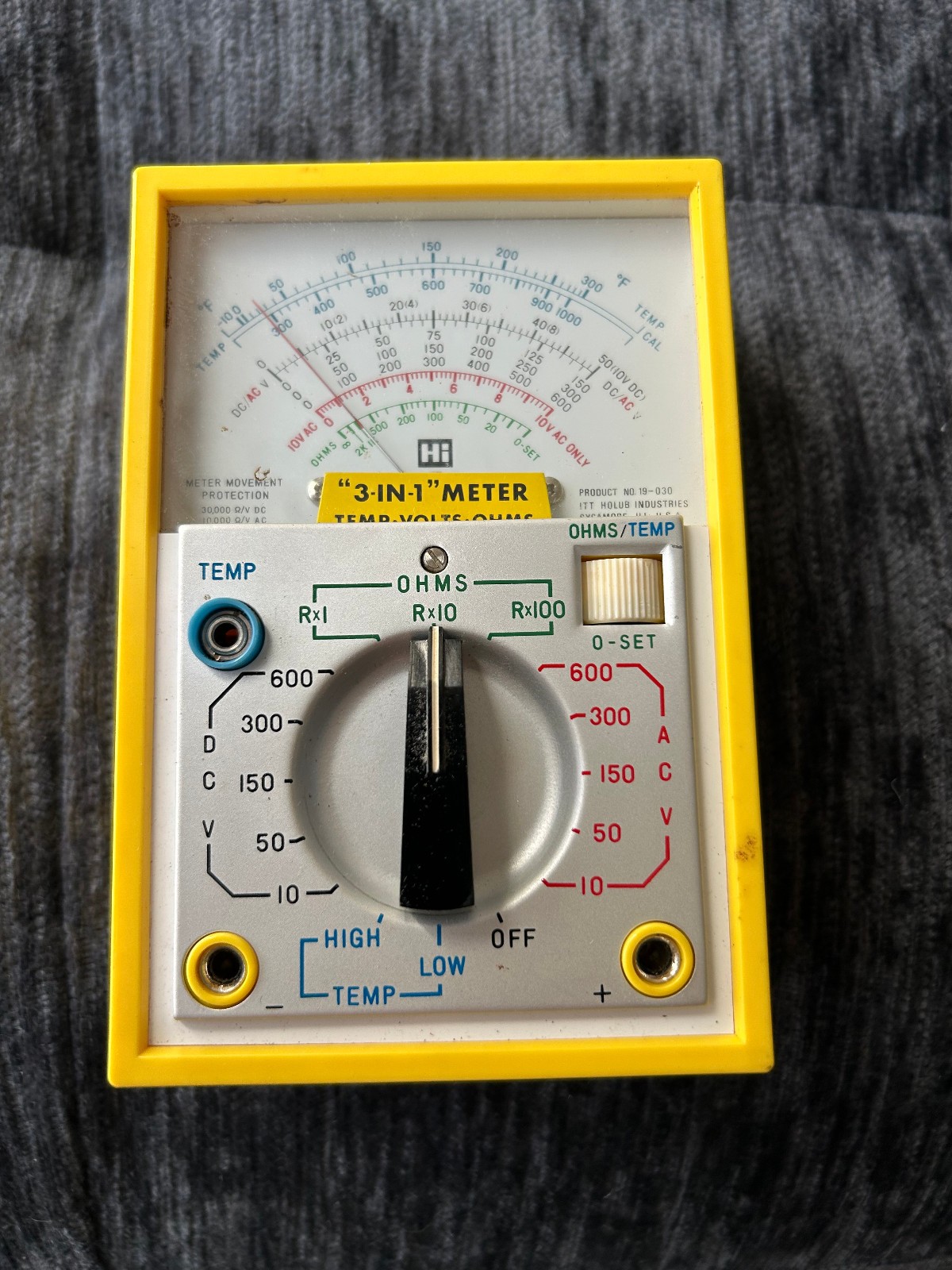 Vintage ITT Holub 3-in-1 multimeter voltmeter