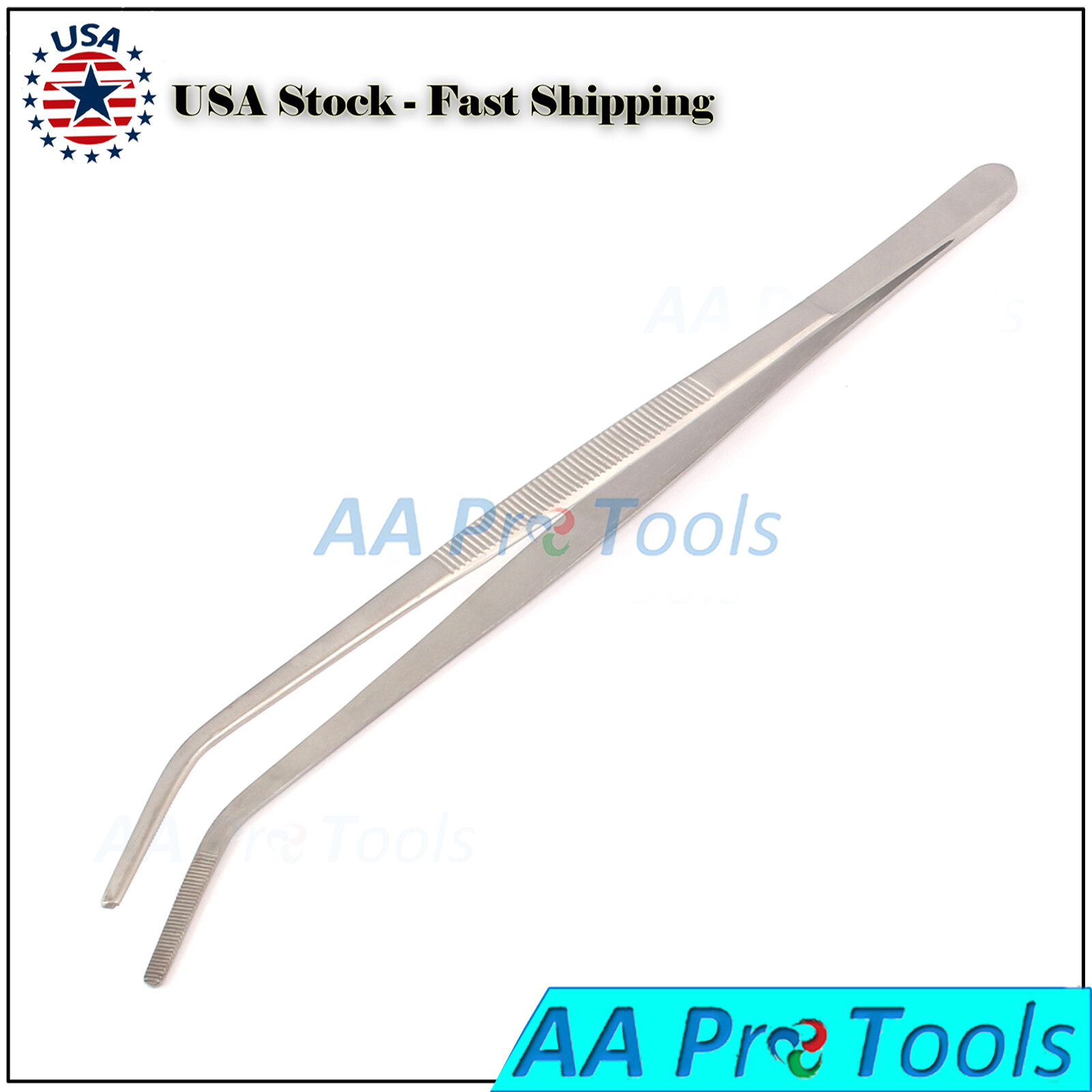 Stainless Steel Straight and Curved Nippers Tweezers Feeding Tongs